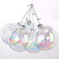 Party Decorations Clear Plastic Ornaments Plastic Christmas Ball Ornaments Fillable Ornament Ball Clear Iridescent Decorations