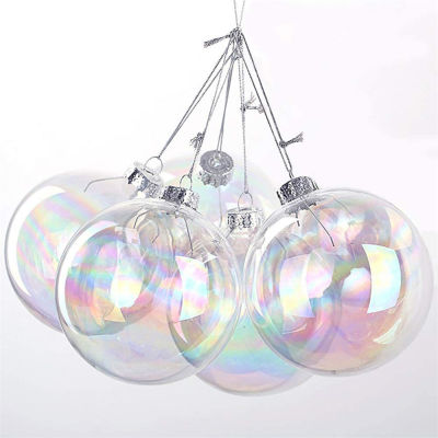 Decorative Christmas Balls Christmas Decoration Ideas Wedding Gift Decorations Fillable Ornament Ball Clear Iridescent Decorations