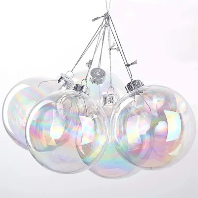 Decorative Christmas Balls Christmas Decoration Ideas Clear Iridescent Decorations Wedding Gift Decorations Fillable Ornament Ball