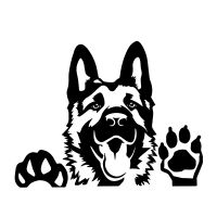 ۩◕ Jpct creative German Shepherd Dog decal for RV motorcycle laptop waterproof cover scratch Vinyl Sticker 19cmx15cm