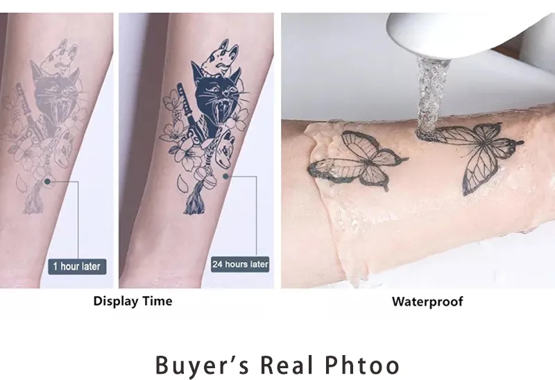 Semi Permanent Realistic Dragon Tattoos, 6-Sheet 100% Plant-Based Ink  Infinity Animal Tattoo Stickers, 2 Weeks Long Last Waterproof Tattoos for  Adults