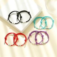 2pcs / set Sun &amp; Moon Charm adjustable magnet Bracelet for couples Red Rope Bracelets gifts for men and women