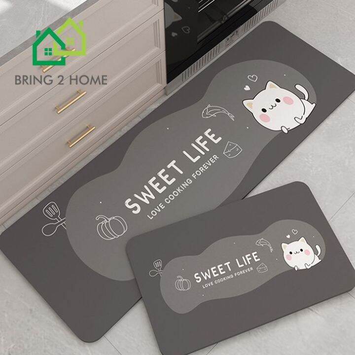 bring-2-home-พรมเช็ดเท้า-ขนนุ่ม-ลายสัตว์เลี้ยงน่ารัก-พรมสําหรับตกแต่งห้อง-นุ่มสบายเท้า-มีกันลื่น-ซับน้ำได้ดี