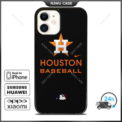 Houston Astros Baseball Phone Case for iPhone 14 Pro Max / iPhone 13 Pro Max / iPhone 12 Pro Max / XS Max / Samsung Galaxy Note 10 Plus / S22 Ultra / S21 Plus Anti-fall Protective Case Cover