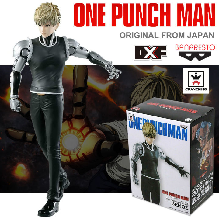 งานแท้-100-banpresto-dxf-จากการ์ตูนเรื่อง-one-punch-man-วันพันช์แมน-เทพบุตรหมัดเดียวจอด-โล้นซ่า-หมัดเดียวจอด-genos-demon-cyborg-จีนอส-เจนอส-ไซบอร์กปีศาจ-อสูรไซบอร์ก-game-prize-a-hero-nobody-knows-ver-