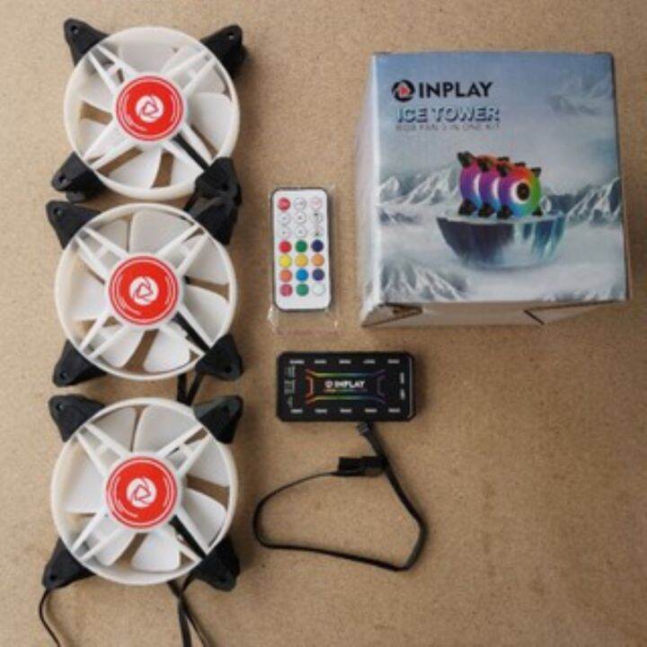 INPLAY ICE TOWER RGB FAN 3 IN ONE KIT 3PCS 12CM Cooling fan RGB Control
