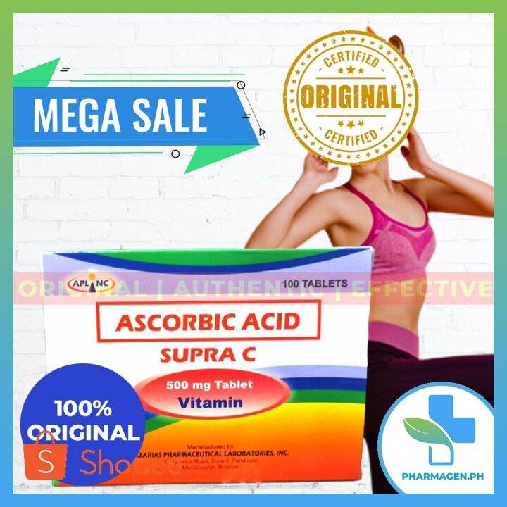 VITAMIN C ASCORBIC ACID 500MG SUPRA C 100 TABLETS Lazada PH
