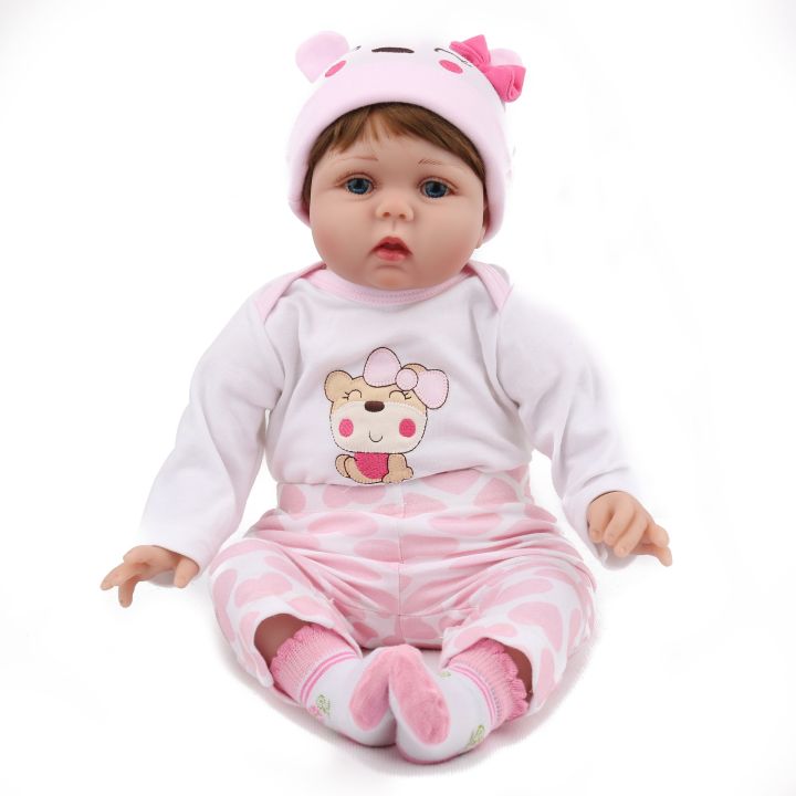 ตุ๊กตาผ้าซิลิโคนผ้าขนแกะตุ๊กตา-reborn-ที่สมจริง45-55ซม-เต็มรูปแบบช่วยให้เกิดใหม่ได้เด็กผู้หญิงที่มีจุกนมปลอม