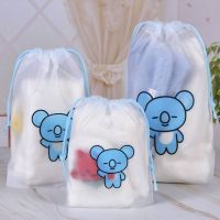 8PcsSet KPOP BTS BT21 Travel Cosmetic Bag Transparent Waterproof Women Makeup Storage Bag Portable Household Toiletries Cartoons Storage Bag Stylish CHIMMY COOKY KOYA MANG RJ SHOOKY TATA