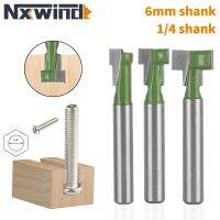 NXWIND Green Keyhole Bit T-Slot Cutter เราเตอร์ Bit Woodworking Milling Cutter สําหรับเครื่องมือไม้ Face Mill