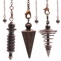 Metal Pendulums for Dowsing Divination Reiki Healing Spiritual Wicca Women Men Amulet Screw Shape Pendule Chains Charm Jewelry