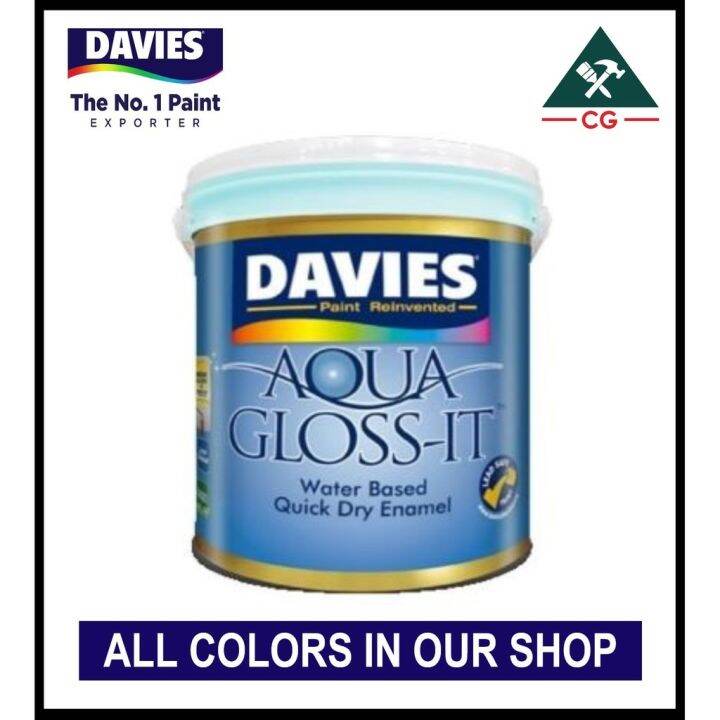 DAVIES 1 liter Aqua Gloss It Odorless Water Based Enamel Paint for Wood