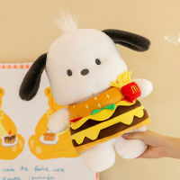 50เซนติเมตร Kawaii Sanrio Pochacco แฮมเบอร์เกอร์ของเล่นน่ารักนุ่มยัดไส้ Plushie ตุ๊กตาตกแต่งบ้านหมอนของเล่นสำหรับเด็กของขวัญวันเกิด