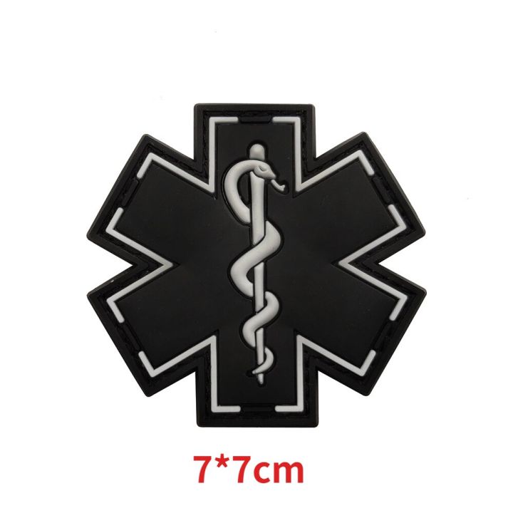 international-rescue-medical-emergency-red-ten-badge-rescue-snake-embroidered-pvc-arm-badge-magic-sticker-badge-clothing-patches-adhesives-tape