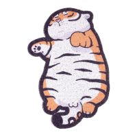 【YF】 Pet Cat Litter Pad Mat Sand Prevention Fat Tiger Shape Waterproof Non-slip Washable Clean