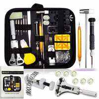 150 Pieces Watch Repair Tool Kit Watch Link Pin Remover Shell Opener Spring Bar Remover Watch Battery Replacement Strap Needle T