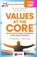 (New) หนังสืออังกฤษ Values at the Core: How Human Values Contribute to the Rise of Nations [Paperback]