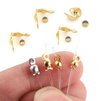 Stainless Steel Crimp End Beads and Clasp Fastener Jewelry Making Supplies Set For DIY Cap Connector for Bracelet Necklace Chain Beads