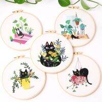 （Jinxiu cross-stitch）งานฝีมือเย็บปักถักร้อย PlantsStitch เย็บปักถักร้อยดอกไม้ DIY StarterRibbon PaintingThreads เครื่องมือตกแต่งบ้าน