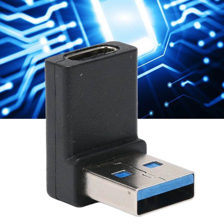 ชนิด-c-เป็น-usb-3-0อะแดปเตอร์ข้อศอกชนิด-c-แปลง90องศาสำหรับแฟลชไดรฟ์สองหัวความเร็วสูง