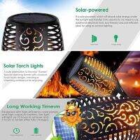 1246810Pcs Solar Flame Torch Light Flickering Light Waterproof Garden Decoration Outdoor Lawn Path Yard Patio Floor Lamp