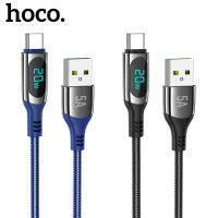 HOCO Original 5A Fast สายชาร์จสำหรับ USB ประเภท C สำหรับ Huawei Mate 30 20 P40 P30 P20 Xiaomi Redmi หมายเหตุ10 Samsung S20 Fast Charger Charger Type-C พร้อมจอแสดงผลดิจิตอล