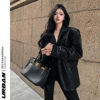 Gifts Spicy Girl Fashion Temperament Leather Clothing Female 2023 Spring New Suit Collar Locomotive Jacket Long Sleeve