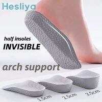 ™▧℡ Arch Support Height Increase Insoles Half Pads Orthopedic Breathable Memory Foam 7 Points Lifts Shoe Pads Flat Feet Support