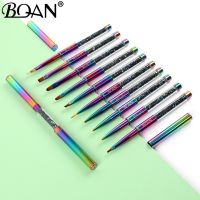 BQAN  Rainbow Liner Nail Brush Nail Art Brush Line Painting Brushes Crystal Acrylic Thin Liner Drawing Pen Manicure Tools UV Gel Artist Brushes Tools