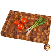 Thớt gỗ Teak Chef Studio cao cấp hình chữ nhật dày 3.8 cm size 25x35 cm đa dụng, an toàn cho sức khỏe