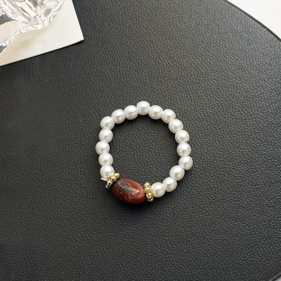 Pearl Beaded Ring Accessories Korea Temperament Simple Retro
