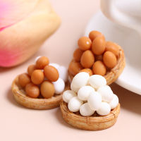 New 1:12 Scale Dollhouse Miniature Accessories Kitchen Food Mini Egg with Egg Baskets for Doll House Cooking Game food