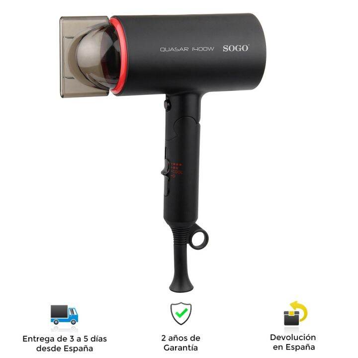 Sogo folding hair dryer powerful 1400W folding portable comfortable