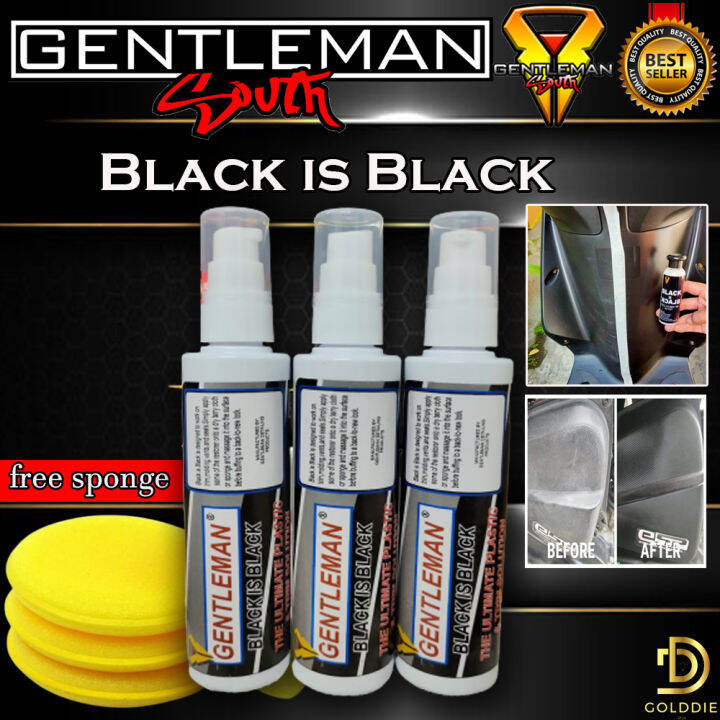Gentleman Plastic and Rubber Trim Restorer BLACK IS BLACK.Polishes