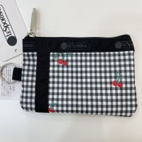 Zero wallet female cute mini key card packet cherry headphones blue grid students receive a packet bag purse