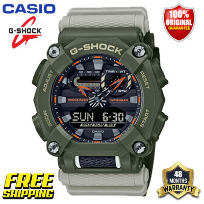นาฬิกากีฬาผู้ชาย G-Shock GA900 ต้นฉบับ แสดงเวลาคู่ กันน้ำได้ถึง 200 เมตร กันกระแทกได้ โลกเวลา แสง LED อัตโนมัติ รับประกัน 4 ป GA-900HC-3A (ใหม่แท้)