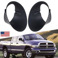 1 Pair Black Car Fog Lights Fit For Dodge Ram 1500 2500 3500 2002 2009 Frame Front Bumper Bezel Lamp Cover Cap Car Accessories