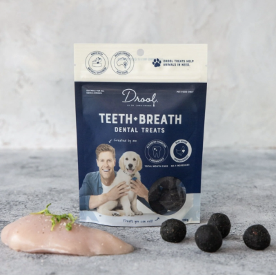 🔥พร้อมส่ง ! ไม่ต้องรอพรี !🔥 ขนมสุนัข Drool สูตร TEETH+BREATH ช่วยดูแลสุขภาพช่องปากและฟันของสุนัข