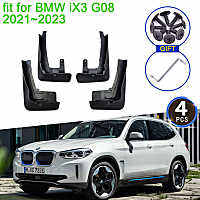 สำหรับ BMW IX3 G08 2021 2022 2023 Mud Flaps Mudguards Anti-Splash Guards Fender Flare ด้านหน้าด้านหลังล้อ4Pcs รถ Stying อุปกรณ์เสริม