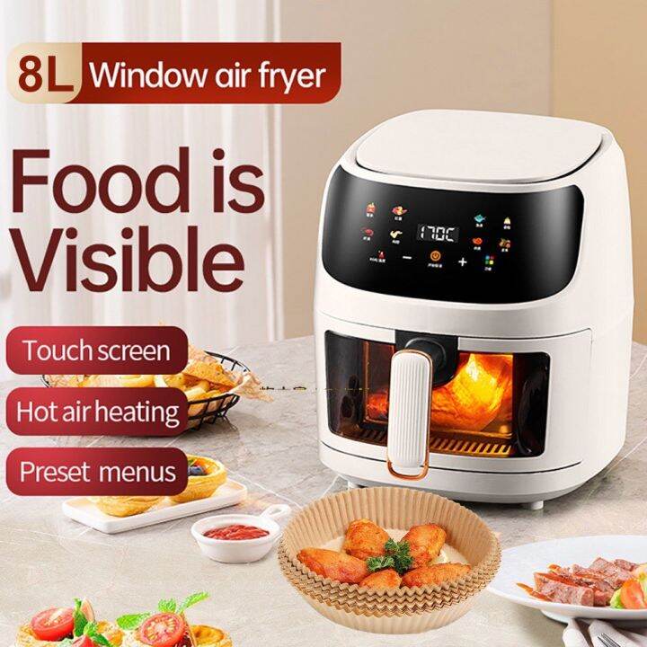 K0514 New Air Fryer 8L Large Capacity Visual Electric Frye Air Fryer