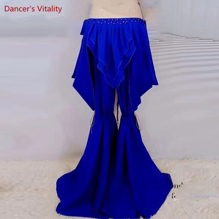 กางเกงชุดเต้นรำ-swr-011ท้องสำหรับผู้หญิง-การเต้นรำแบบตะวันออกกางเกงขายาวใส่แสดงเต้นระบำหน้าท้อง