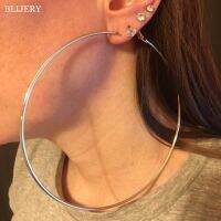 【YP】 BLIJERY Exaggerated 12CM Oversized Hoop Earrings Basketball Brincos Big for Punk Jewelry Oorbellen