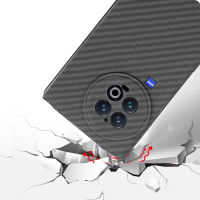 Case for VIVO X Fold 2 Fold2 Ultrathin Real Carbon Fiber Aramid Anti-explosion Mobile Phone Cover Protection Shell