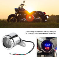 รถจักรยานยนต์ Tachometer 12V Auto Modification Tachometer พร้อม 3-Color แสดงผล Motor Meter Signal Alarm Lamp