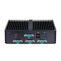 Qotom มินิพีซี Q1012P Celeron 4305U Q1020P Pentium 5405U อุตสาหกรรมคอมพิวเตอร์4 COM Dual Lan สำหรับ POS KIOSK IPC