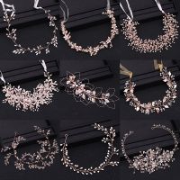 ❖☒ Rhinestone Pearl Headbands Women Hair Jewelry - Rose Gold Color Headbands Bride - Aliexpress