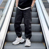 Y-3 Yohji Yamamoto ทำงานสบายๆเสื้อผ้ากางเกงบางสไตล์ Motion กางเกง Man Wide Edition แนวโน้มสีดำ Tie ฟุตกางเกง