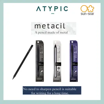 1Pcs Metacil Metal Pencil Black Technology Permanent Pen Never