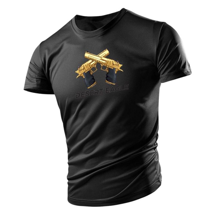 desert-eagle-เกม-3d-การพิมพ์กล้ามเนื้อเสื้อยืดผู้ชายกีฬาแนวสตรีทแห้งเร็วคอกลมเสื้อเชิ้ตแขนสั้นขนาดใหญ่