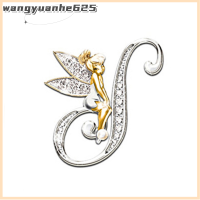 [WYH Store] COD ใหม่โลหะคริสตัลภาษาอังกฤษตัวอักษรคำเข็มกลัดผู้หญิง Elf Angel shirt lapel PIN